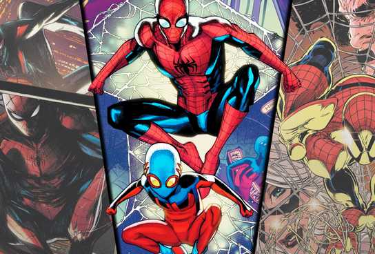 Spli tiamge of covers for Spectacular Spider-Men, Spider-Boy and Amazing Spider-Man from Marvel Comics